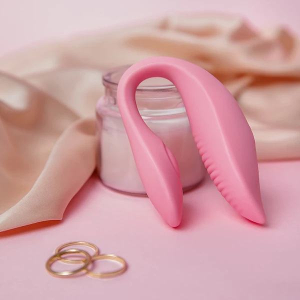 Erospace Sweet Play A7 - Vibrátor párov v tvare C ovládaný aplikáciou
