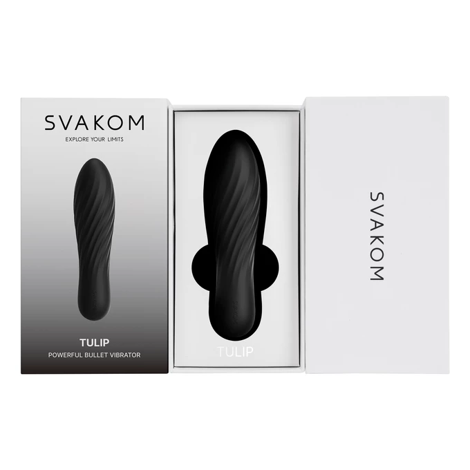 Svakom Tulip Black - Mini vibrátor čierny