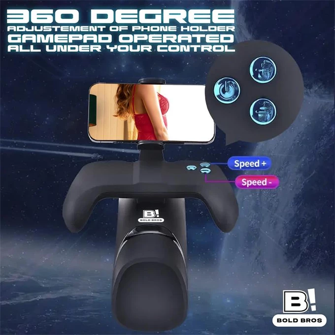 Bold Bros Conty Game Controller - Masturbator z funkcją wibracji, pchania i podgrzewania