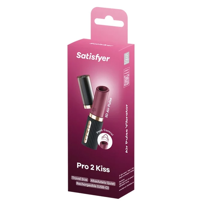 Satisfyer Pro 2 Kiss - Mini vibrátor na klitoris v tvare rúžu