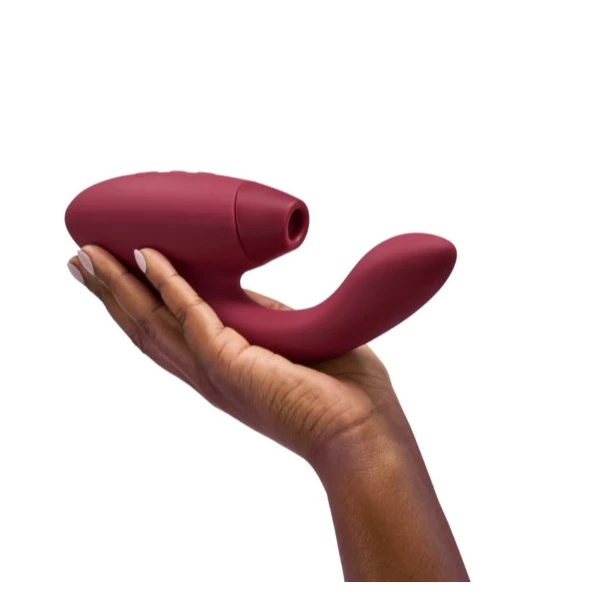 Womanizer Duo 2 - Vibrátor králiček s bezdotykovým stimulátorom klitorisu, bordový
