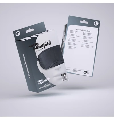 Crushious Satin Blindfold - Maska na oči, Čierna