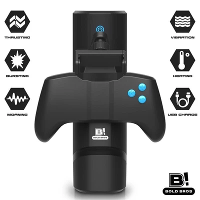 Bold Bros Conty Game Controller - Masturbator z funkcją wibracji, pchania i podgrzewania