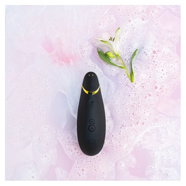 Womanizer Premium 2, Black - Bezdotykový masážny prístroj na klitoris, čierny