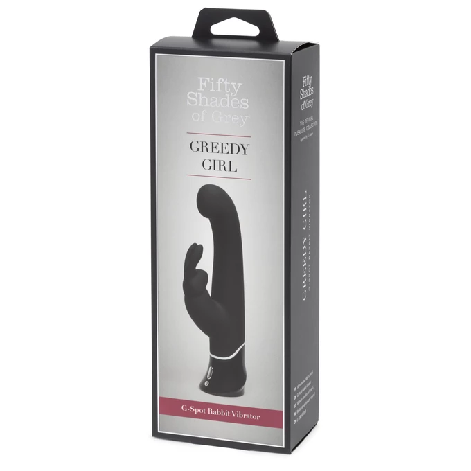 Fifty Shades of Grey Greedy Girl G-Spot Thrusting Rabbit Vibrator- Wibrator króliczek z ruchem pulsacyjnym, Czarny