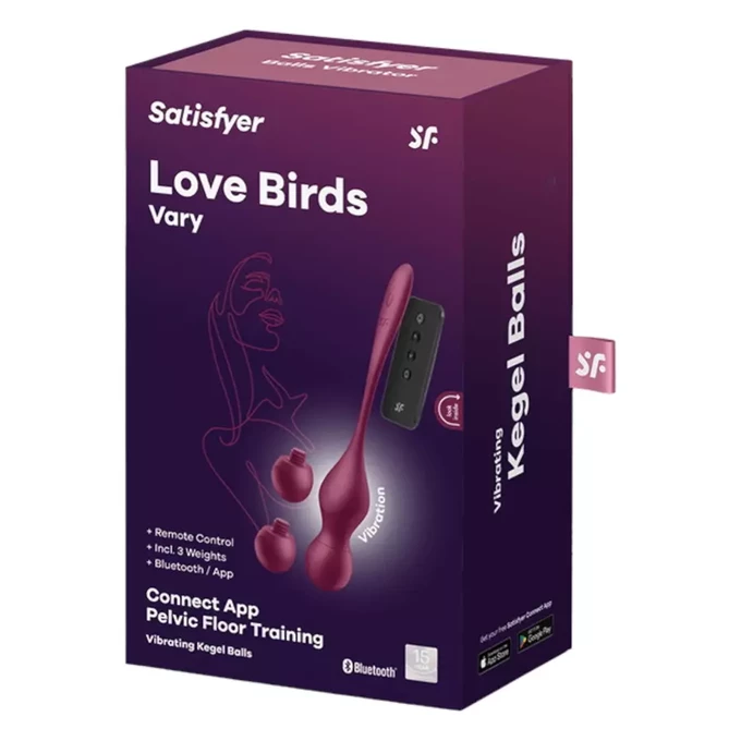 Satisfyer Love Birds Vary - Gejši guľôčky, ovládané aplikáciou alebo diaľkovým ovládaním