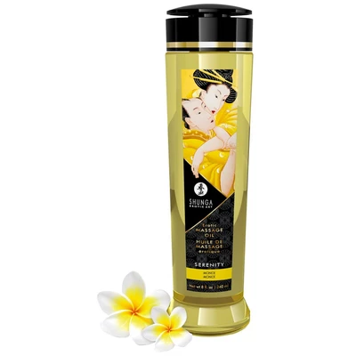 Shunga Massage Oil Serenity Monoi - Olejek do masażu monoi (kwiat gardenii)