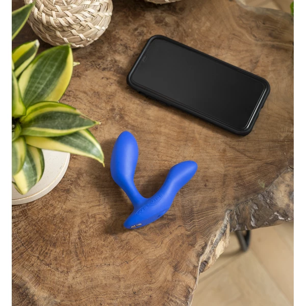 We-Vibe Vector + - vibračný masážny prístroj na prostatu, modrý