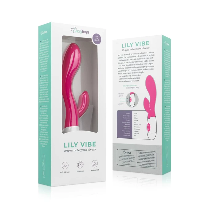 Easy Toys Lily Vibrator 2.0 - Vibrátor zajačika, ružový