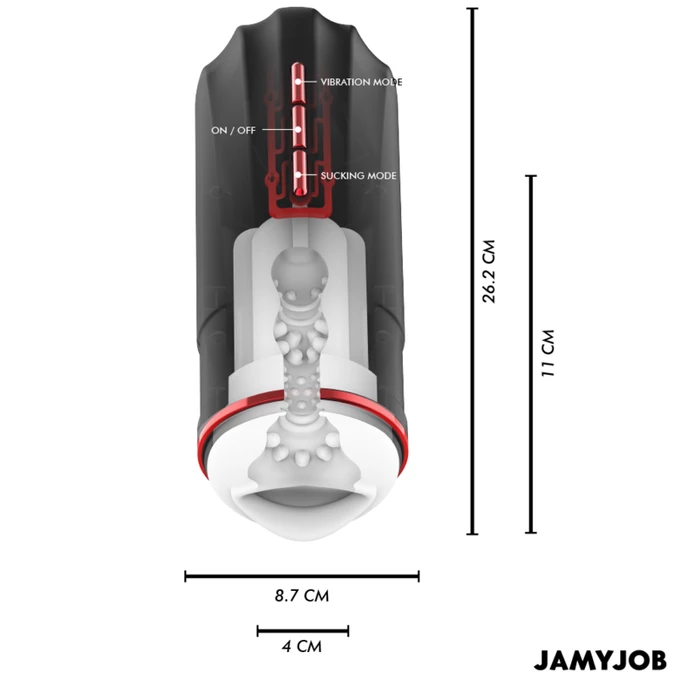 JAMYJOB Megabite Mouth - Automatický masturbátor s funkciou odsávania