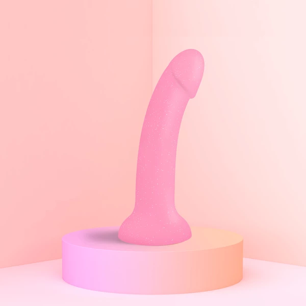 Love to Love Dildolls Glitzy - Klasické dildo s prísavkou, s trblietkami