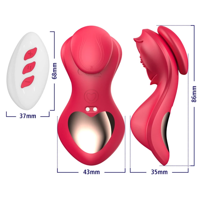 Erospace Sweet Play A1 - Masážny prístroj na klitoris, so sponou na spodnú bielizeň, diaľkové ovládanie