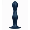 Satisfyer Double Ball-R - Klasické dildo s prísavkou, modré