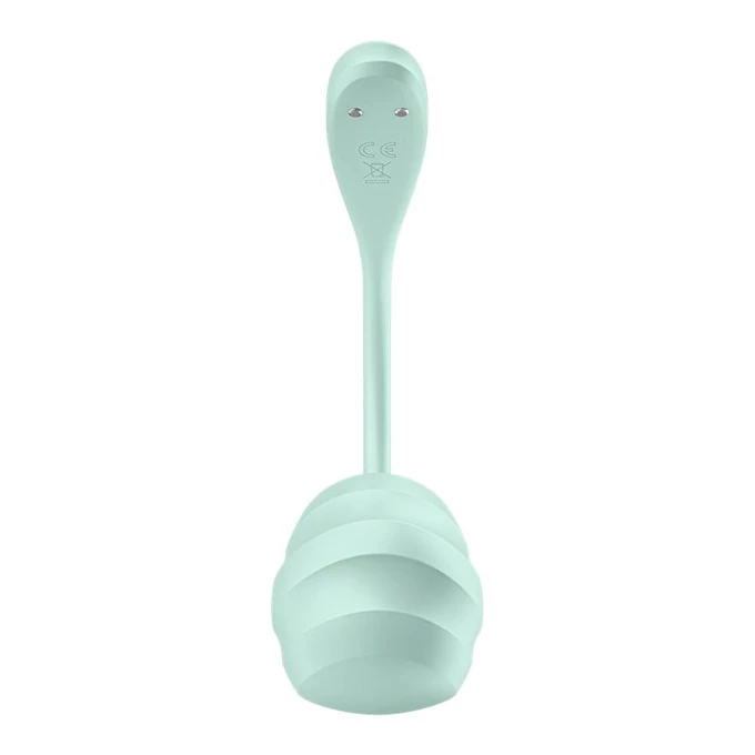 Satisfyer Smooth Petal - Vibrujúce vajíčko ovládané aplikáciou, zelené