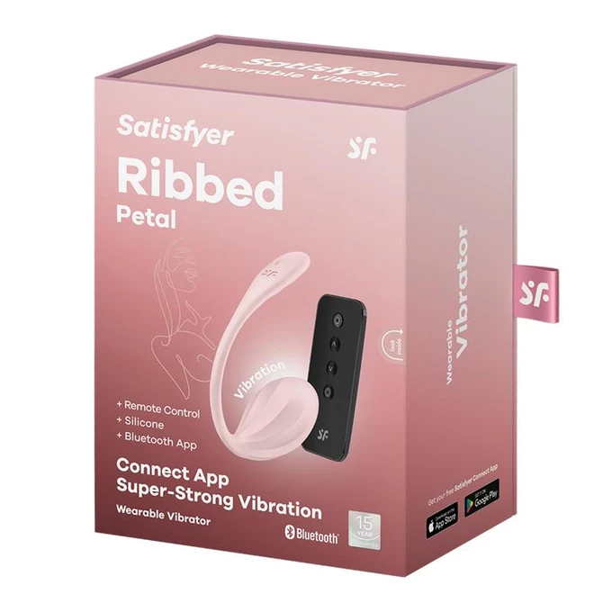 Sada Satisfyer Ribbed Petal - Vibračné vajíčko + lubrikant + dezinfekčný sprej