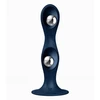 Satisfyer Double Ball-R - Klasické dildo s prísavkou, modré