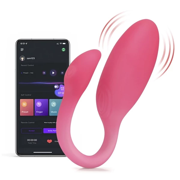 Magic Motion Flamingo Max - Vibračné vajíčko ovládané aplikáciou, ružové