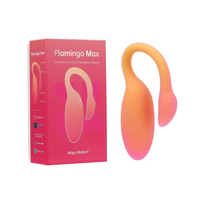 Magic Motion Flamingo Max - Vibračné vajíčko ovládané aplikáciou, Oranžový