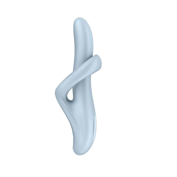 Satisfyer Heat Flex 4 Blue - Vibrátor zajačika s funkciou otáčania a ohrevu, modrý