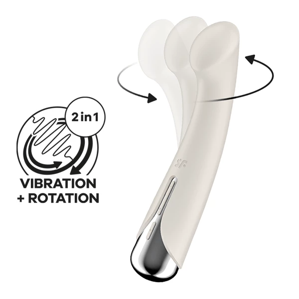Satisfyer Spinning G-Spot 1 Beige - Vibrátor na bod G s rotačnou funkciou, béžový