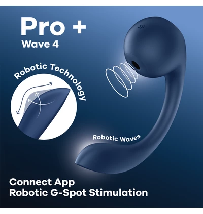 Satisyer Pro+ Wave 4 - G-bod a stimulátor klitorisu s technológiou Air Pulse, ovládaný aplikáciou