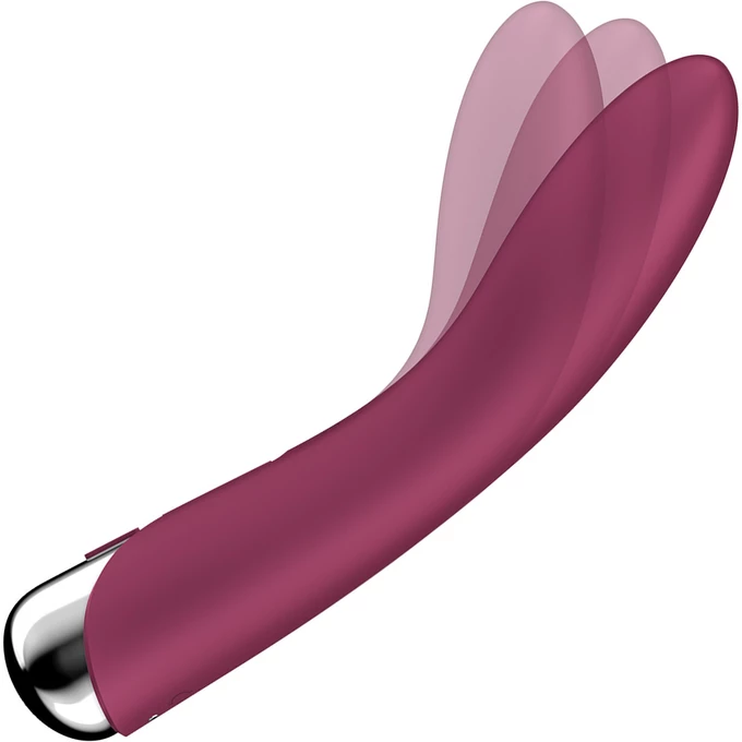 Satisfyer Spinning Vibe 1 Red - Wibrator klasyczny z funkcją rotacji, Czerwony