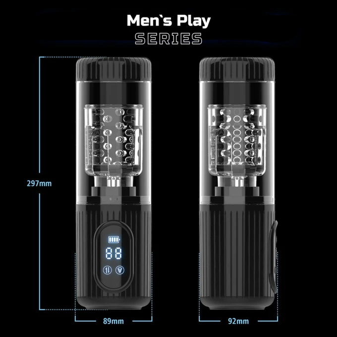 Erospace Men's Play B2 - Automatický masturbátor s rotačno-posuvným pohybom a funkciou odsávania