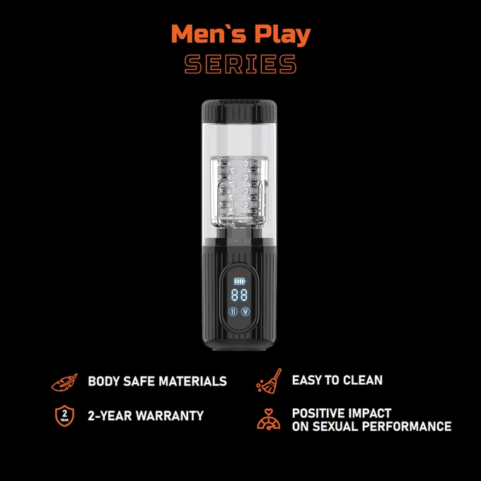 Erospace Men's Play B2 - Automatický masturbátor s rotačno-posuvným pohybom a funkciou odsávania