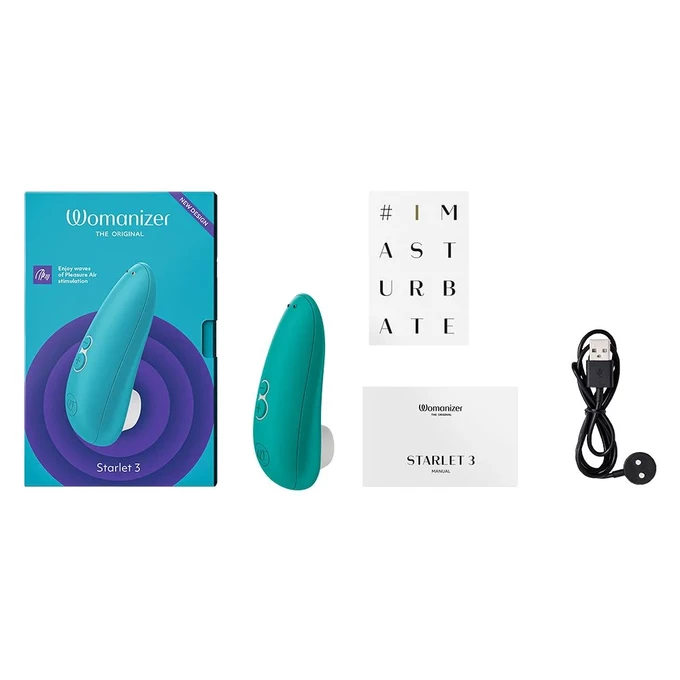 Womanizer Starlet 3 Turquoise - Bezdotykowy stymulator łechtaczkowy, turkusowy