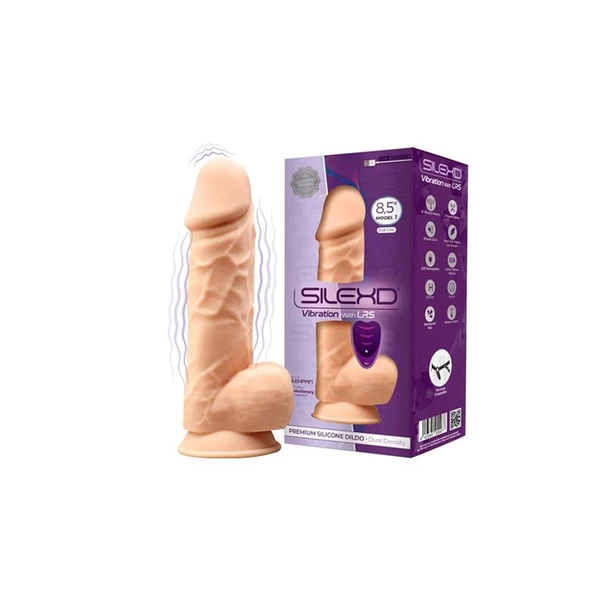 Silexd Model 1 (8 5') Flesh Box Motor+Lrs - Dildo wibrujące na przyssawce z pilotem