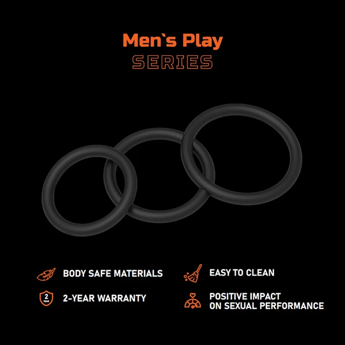 Erospace Men's Play B7 - Zestaw pierścieni erekcyjnych