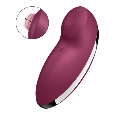 Satisfyer Tap &amp; Climax 2 Red - Klitorisový vibrátor, červený