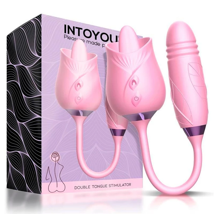 IntoYou Martinella- Podwójny wibrator, Stymulator seksu oralnego z pulsującym jajeczkiem