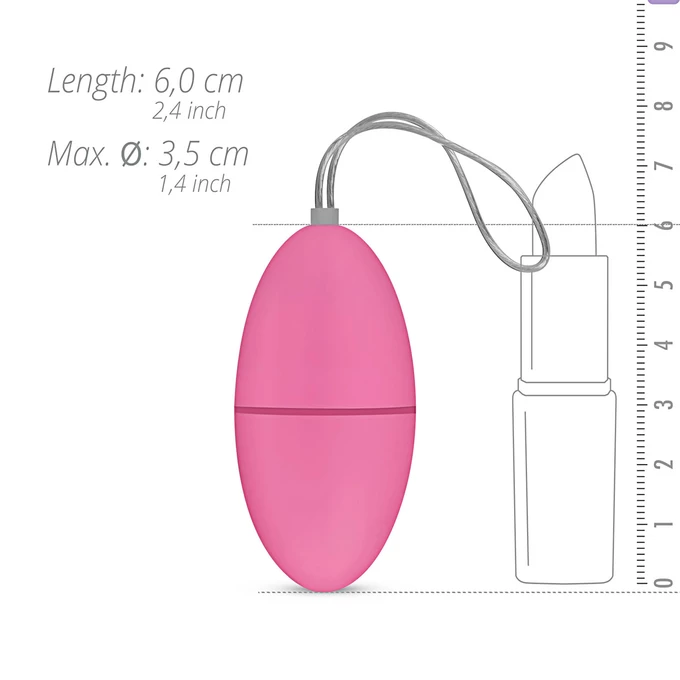 Easy Toys Vibrating Egg - Vibračné vajíčko na diaľkové ovládanie, ružové