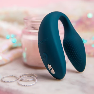 We-Vibe Sync 2, Velvet green - Vibrátor pre páry, fľaškovo zelený