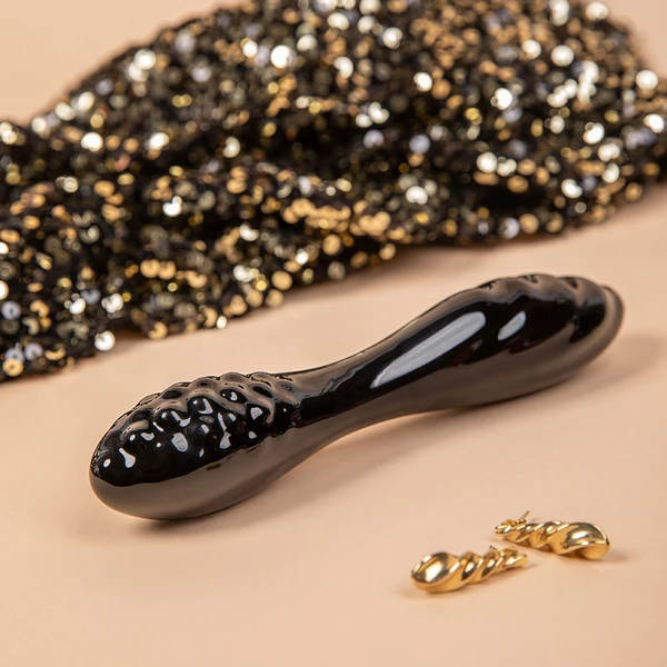 Satisfyer Dazzling Crystal 1 Black - Dvojité dildo, čierne