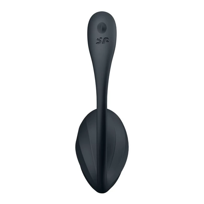 Satisfyer Ribbed Petal - Vibrujúce vajíčko, ovládané diaľkovým ovládaním a aplikáciou, čierny