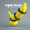 Crushious Triple bead - Sada troch erekčných krúžkov, čierne