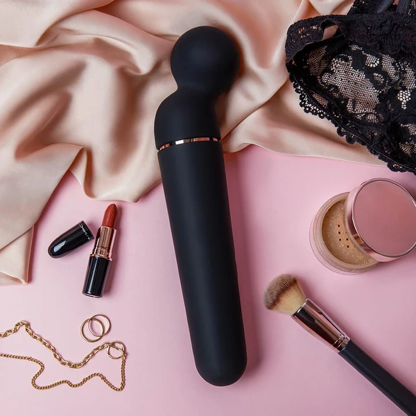 Satisfyer Planet Wand-er Black + Rosegold - Vibrátor typu wand, čierny