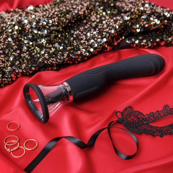 Erospace Sweet Play A6 - Dvojitý vibrátor s pohyblivým jazykom a funkciou odsávania