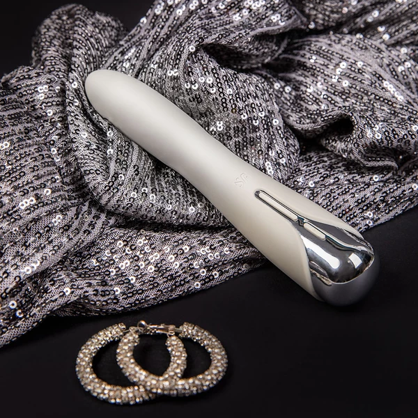 Satisfyer Spinning Vibe Beige 1 - Klasický vibrátor s rotačnou funkciou, béžový