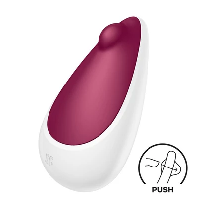 Satisfyer Spot on 3 - Wibrator łechtaczkowy typu Lay-on, Bordowy