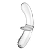 Satisfyer Double Crystal - Obojstranné dildo, priehľadné