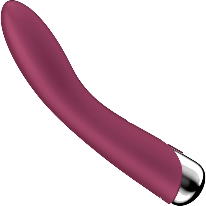 Satisfyer Spinning Vibe 1 Red - Klasický vibrátor s rotačnou funkciou, červený