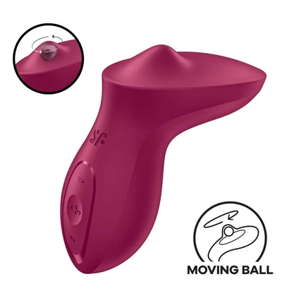 Satisfyer Exciterrr Berry - Vibrátor typu Lay-On, s pohyblivou guľôčkou stimulujúcou klitoris