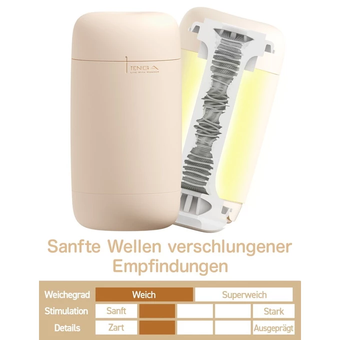 Tenga Puffy Latte Brown - Klasický masturbátor s mäkkou textúrou