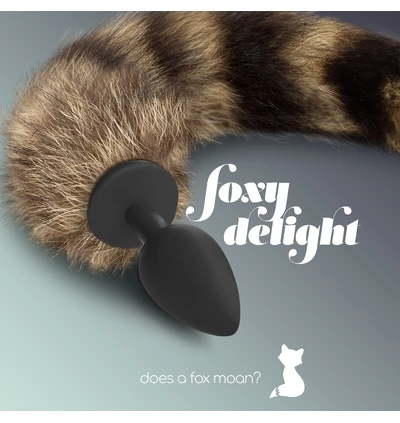 Crushious Foxy delight - Análny kolík s chvostom, čierny