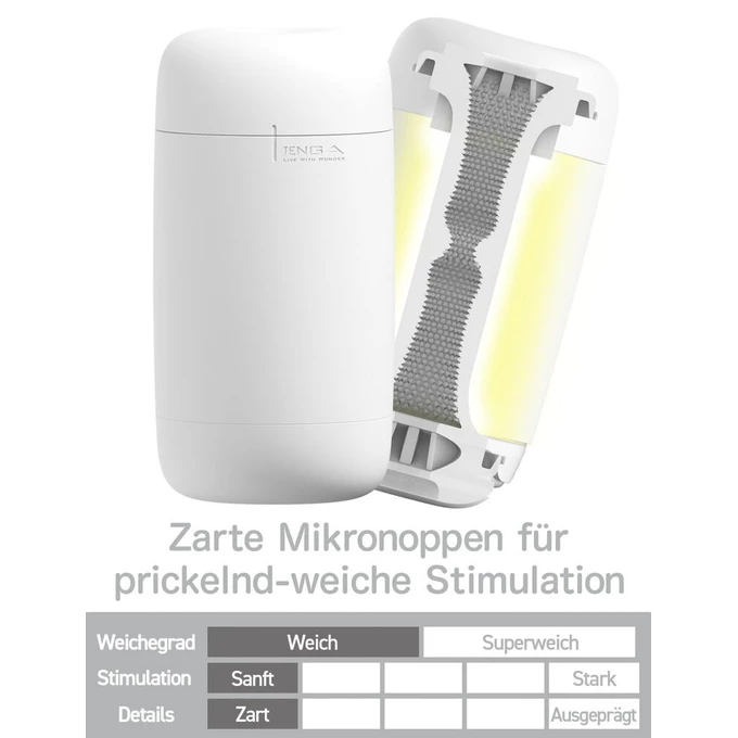 Tenga Puffy Suger White- Klasický masturbátor s mäkkou textúrou