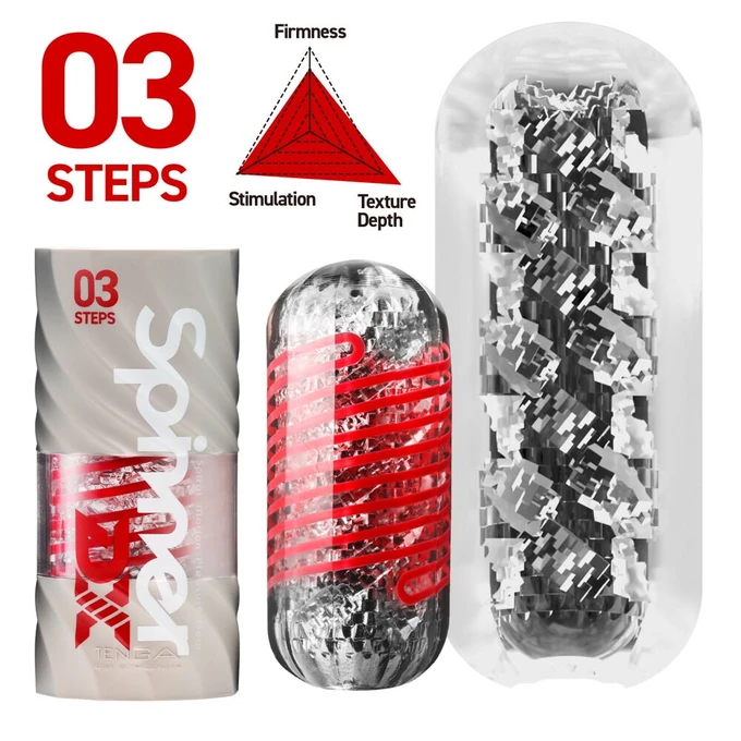 Tenga Spinner DX 02 Bumps - Klasický masturbátor s krútiacim efektom