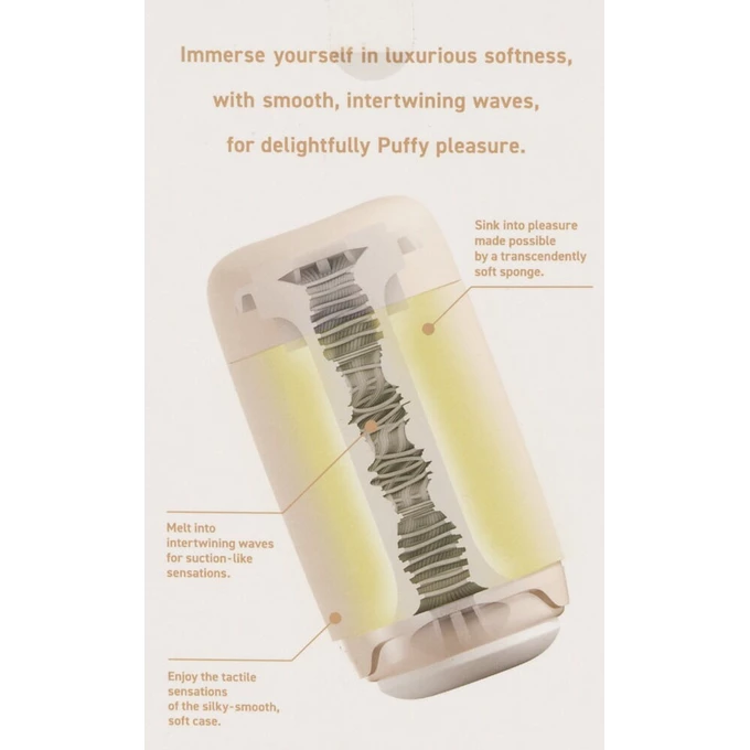 Tenga Puffy Latte Brown - Klasický masturbátor s mäkkou textúrou